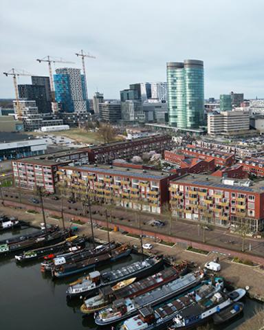 Uitzicht over Utrecht vanuit de Veilinghaven
